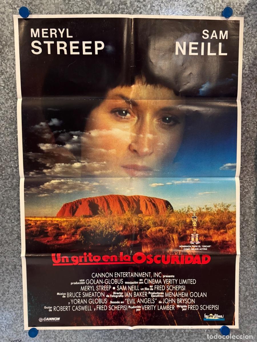 Cine: Un grito en la oscuridad, Meryl Streep, Sam Neill, A&ntilde;o 1988, POSTER ORIGINAL