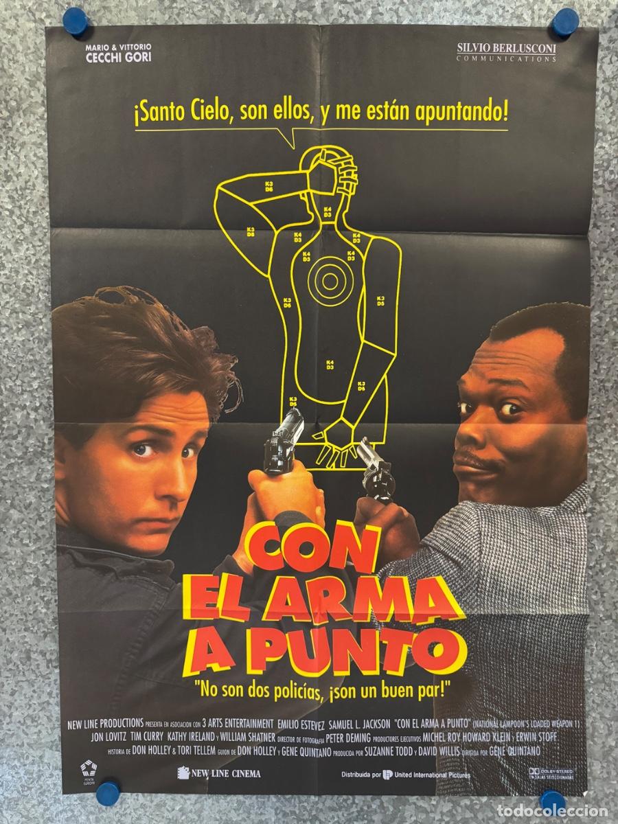 Cine: Con el arma apunto, Emilio Estevez, Samuel L. Jackson, A&ntilde;o 1993, POSTER ORIGINAL