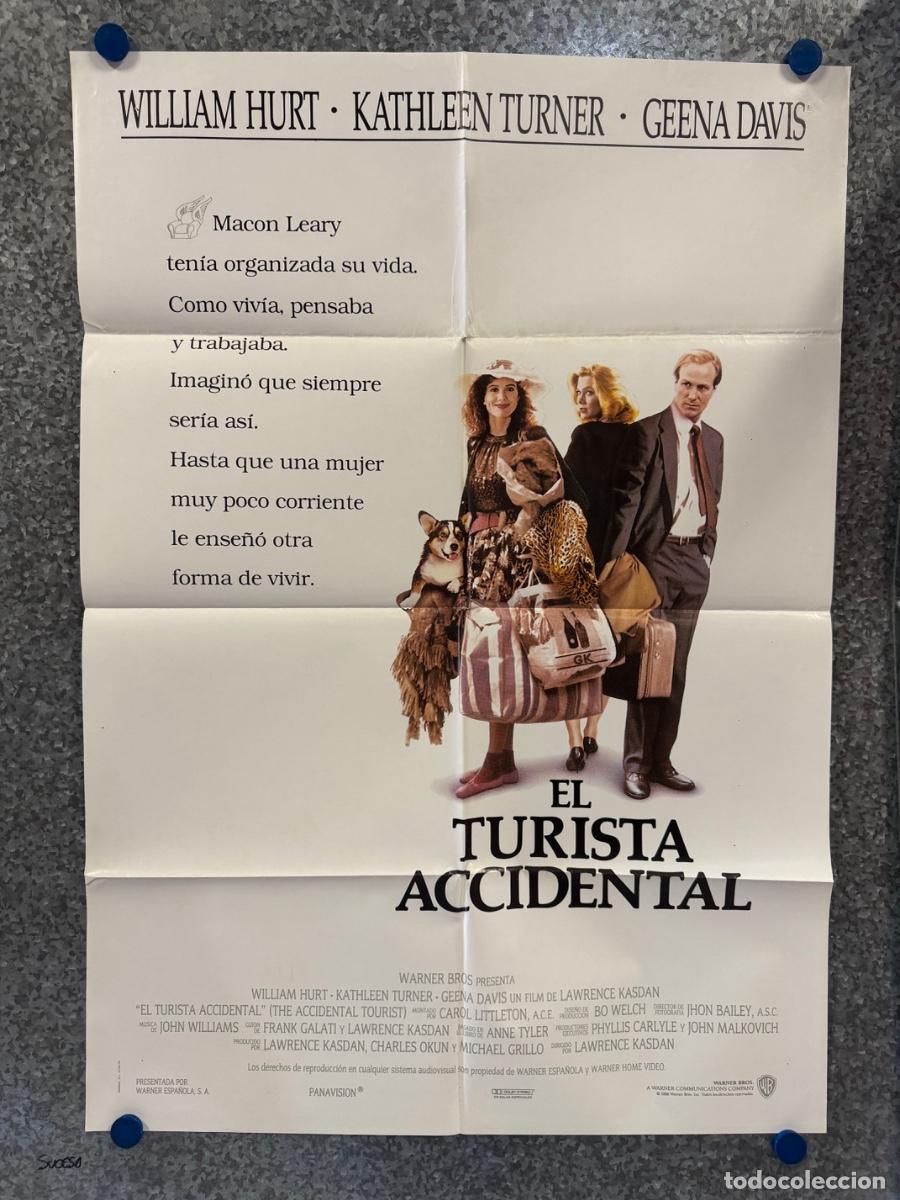 Cine: El Turista Accidental, William Hurt , Kathleen Turner, A&ntilde;o 1988, POSTER ORIGINAL