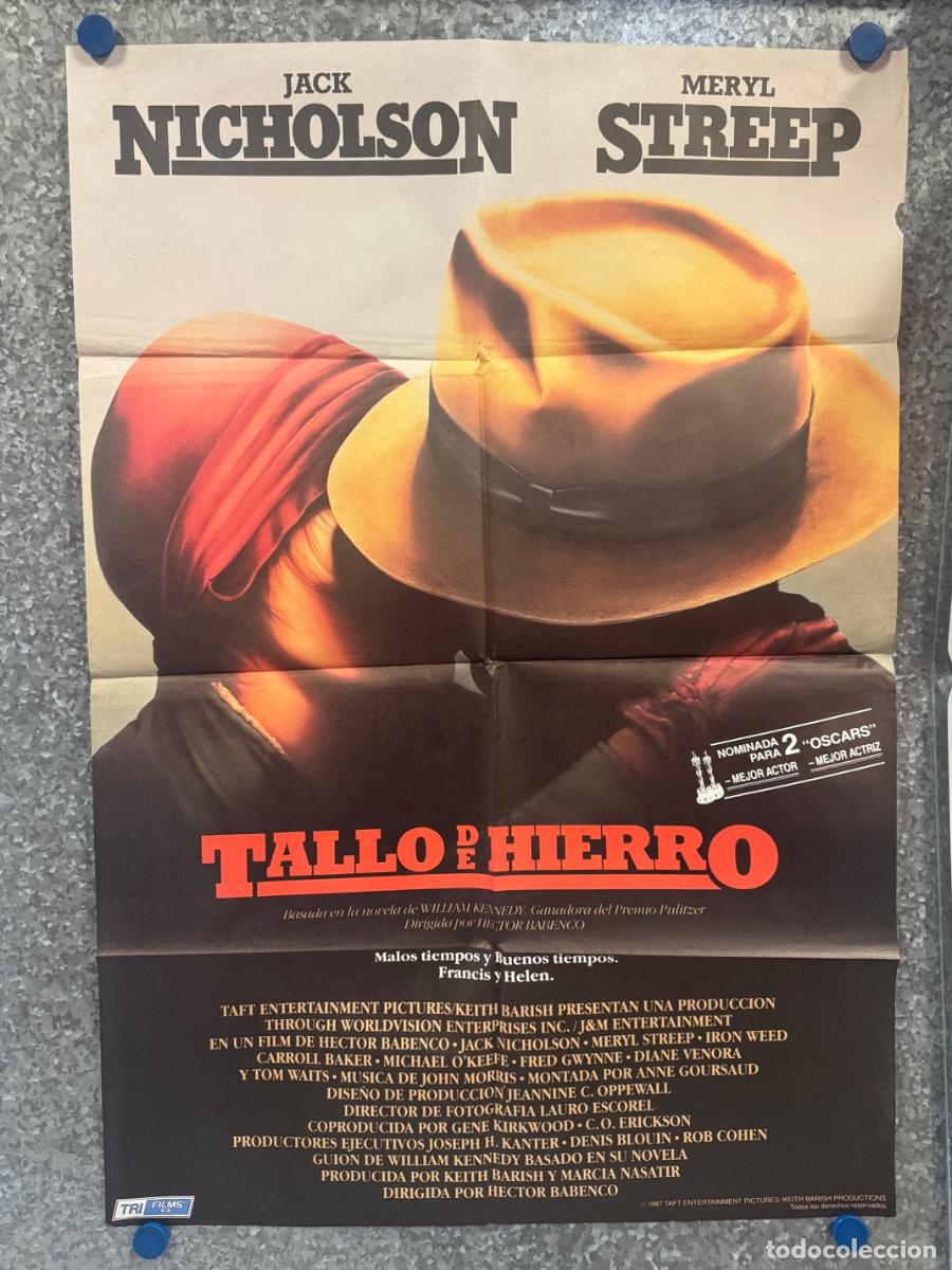 Cine: Tallo de Hierro, Jack Nicholson , Meryl Streep, A&ntilde;o 1987, POSTER ORIGINAL