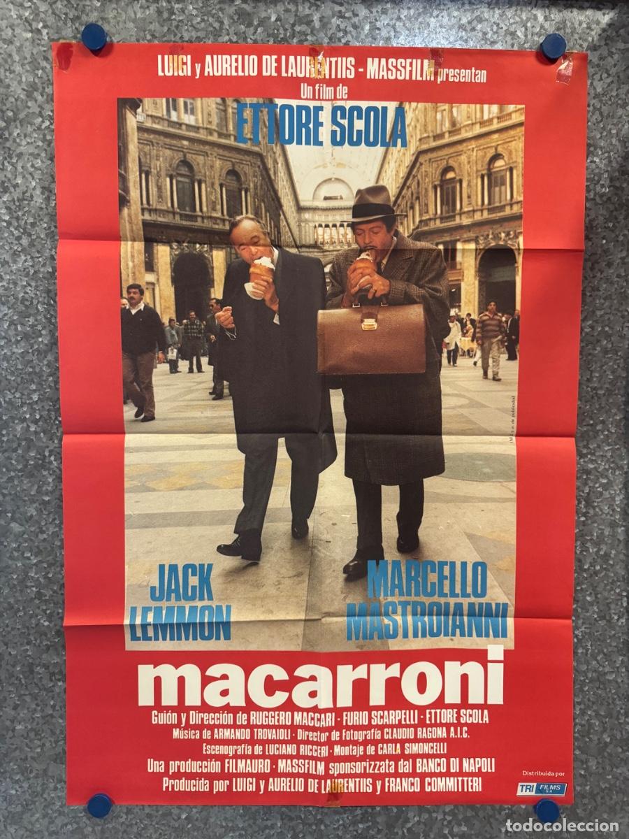 Cine: Macarroni, Jack Lemmon , Marcello Mastroianni, A&ntilde;o 1985, POSTER ORIGINAL