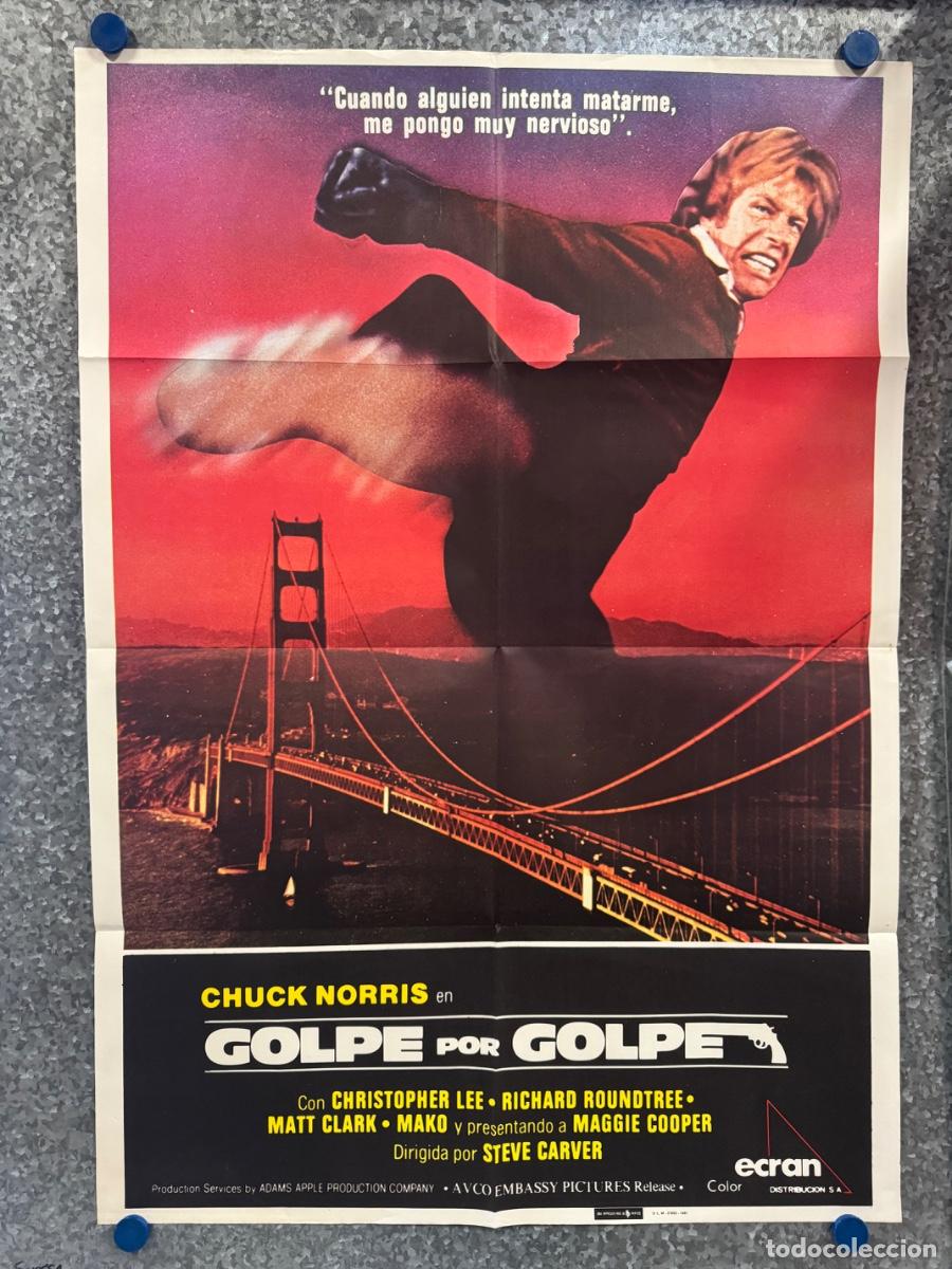 Cine: Golpe por golpe, Chuck Norris , Christopher Lee, A&ntilde;o 1981, POSTER ORIGINAL