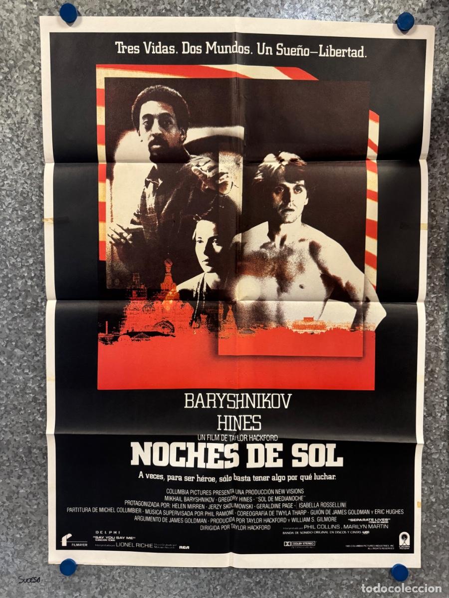 Cine: Noches de sol, Mijail Baryshnikov , Gregory Hines, A&ntilde;o 1985, POSTER ORIGINAL