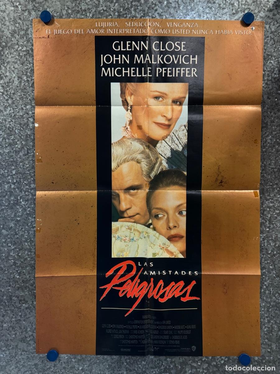 Cine: Las amistades peligrosas, Glenn Close , John Malkovich, A&ntilde;o 1988, POSTER ORIGINAL