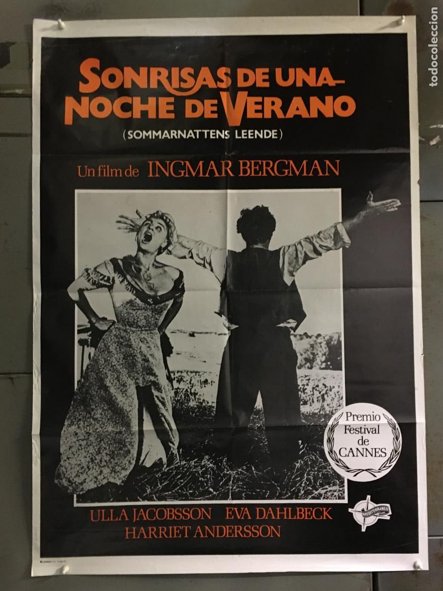 Cine: AEZ95 SONRISAS DE UNA NOCHE DE VERANO INGMAR BERGMAN POSTER ORIGINAL 70X100 ESTRENO h0