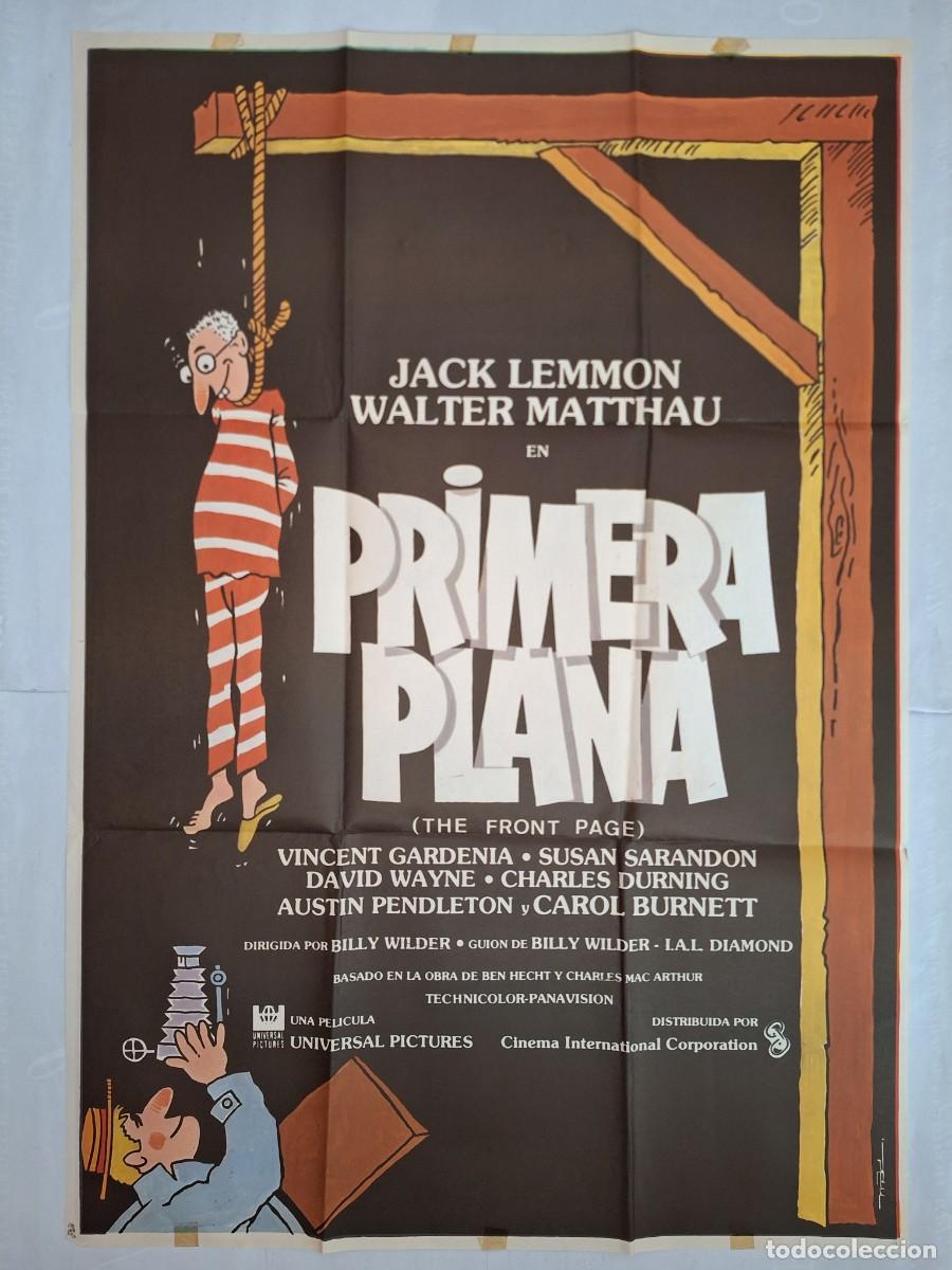Cine: ANTIGUO CARTEL CINE PRIMERA PLANA JACK LEMMON WALTER MATTHAU MAC P-1809 RV
