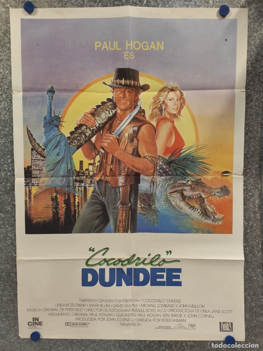 Cine: Cocodrilo Dundee . Paul Hogan, Linda Kozlowski. POSTER ORIGINAL