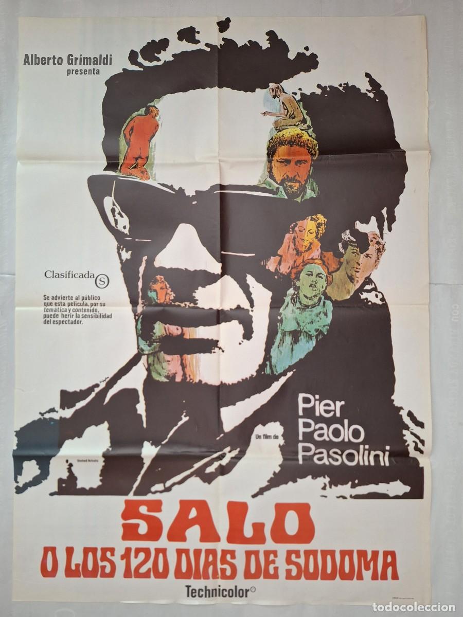 Cine: ANTIGUO CARTEL CINE SALO O LOS 120 DIAS DE SODOMA PAOLO PASOLINI CLASIFICADA S A&Ntilde;O 1980 P-1811 RV