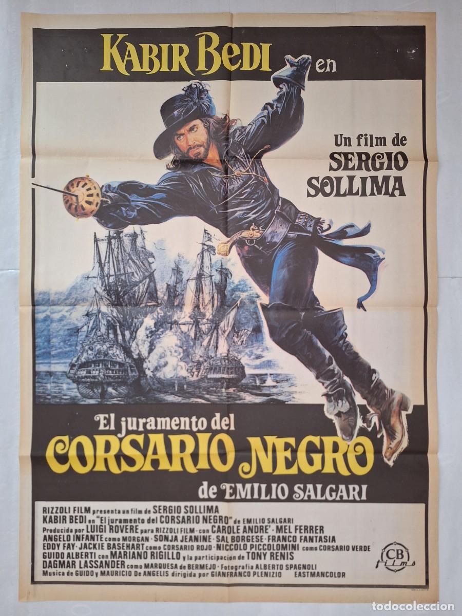 Cine: ANTIGUO CARTEL CINE EL JURAMENTO DEL CORSARIO NEGRO SANDOKAN P-1818 RV