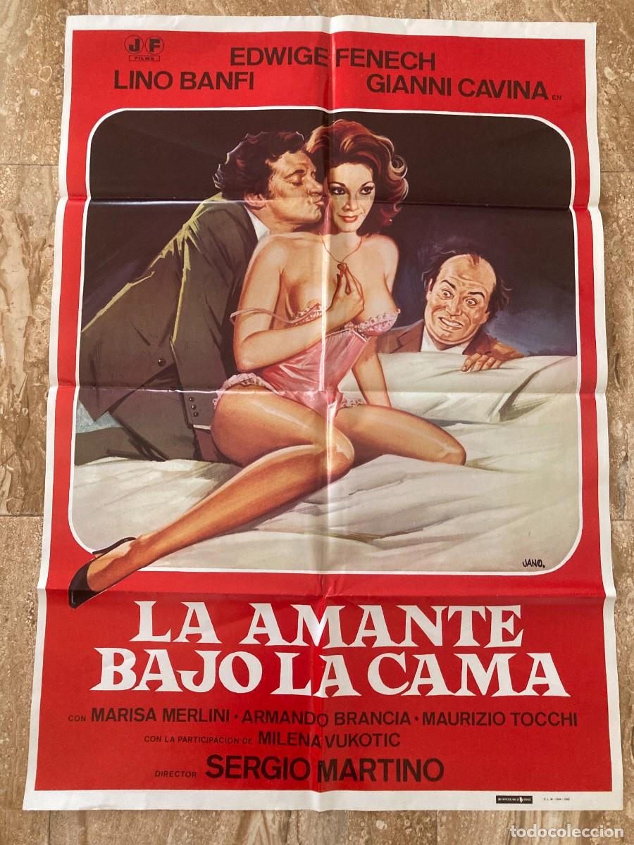 Cine: Cartel cine original LA AMANTE BAJO LA CAMA (1981) / 70x100 / Edwige Fenech / JANO