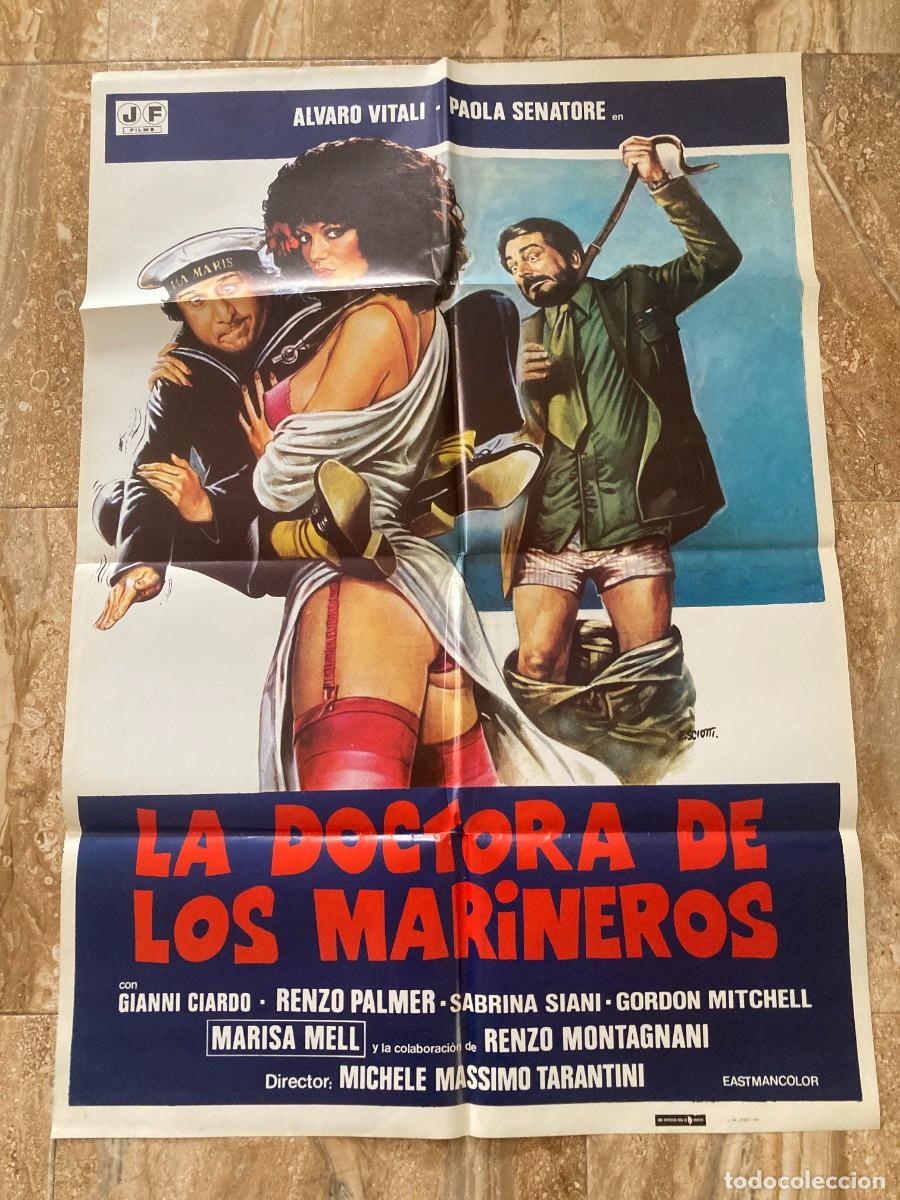 Cine: Cartel cine original LA DOCTORA DE LOS MARINEROS (1981) / 70x100 / Alvaro Vitali