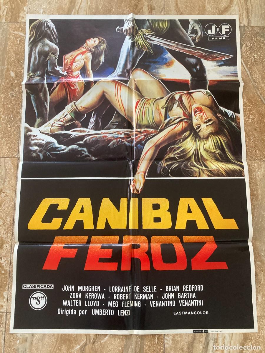 Cine: Cartel cine original CANIBAL FEROZ (1981) / 70x100 / Umberto Lenzi