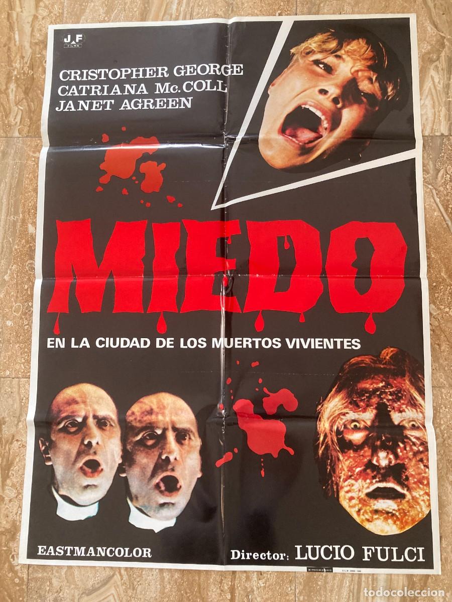 Cine: Cartel cine original MIEDO EN LA CIUDAD DE LOS MUERTOS VIVIENTES (1980) / 70x100 / Lucio Fulci