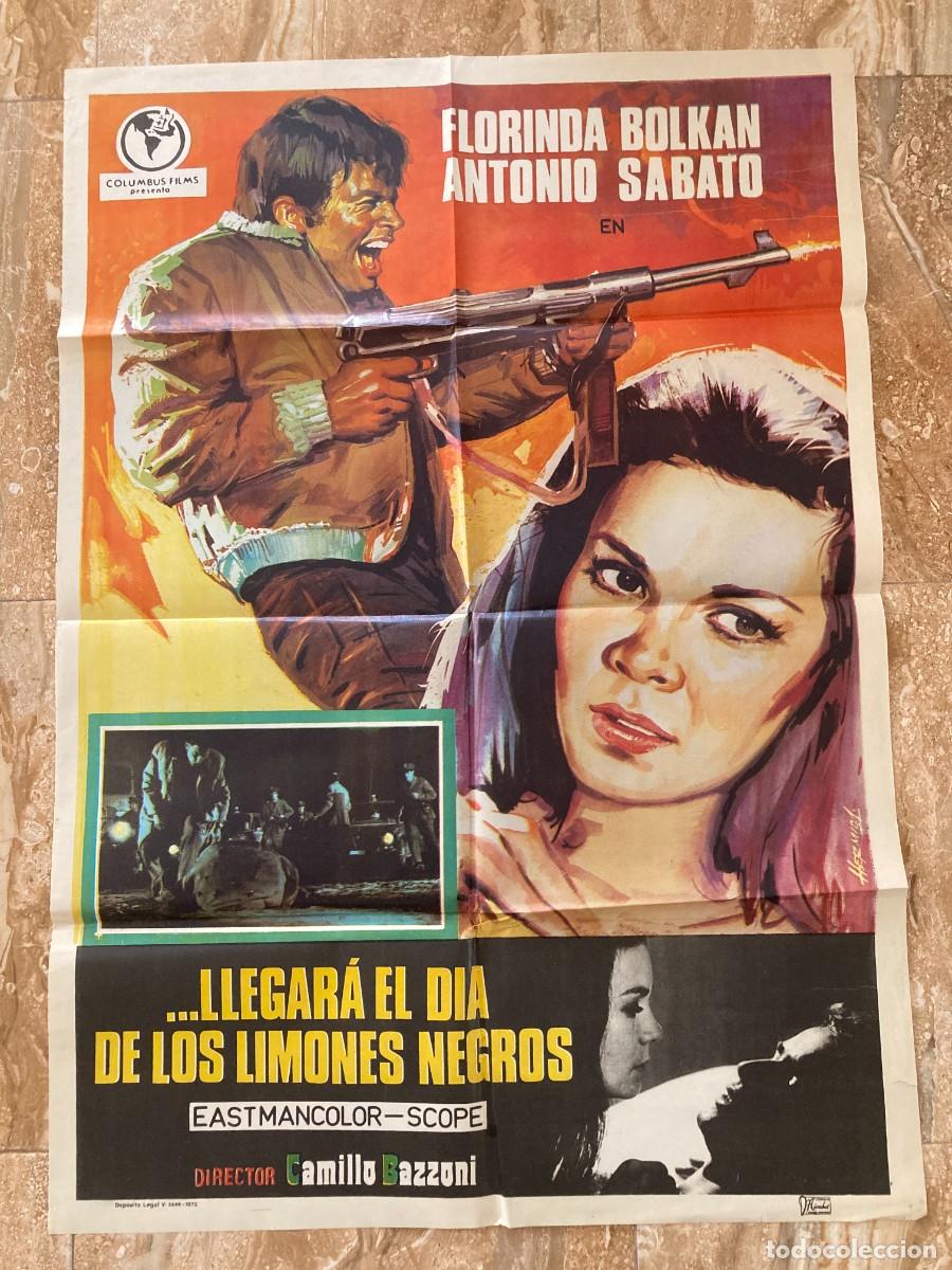 Cine: Cartel cine original LLEGARA EL DIA DE LOS LIMONES NEGROS (1970) 70x100 / Florinda Bolkan