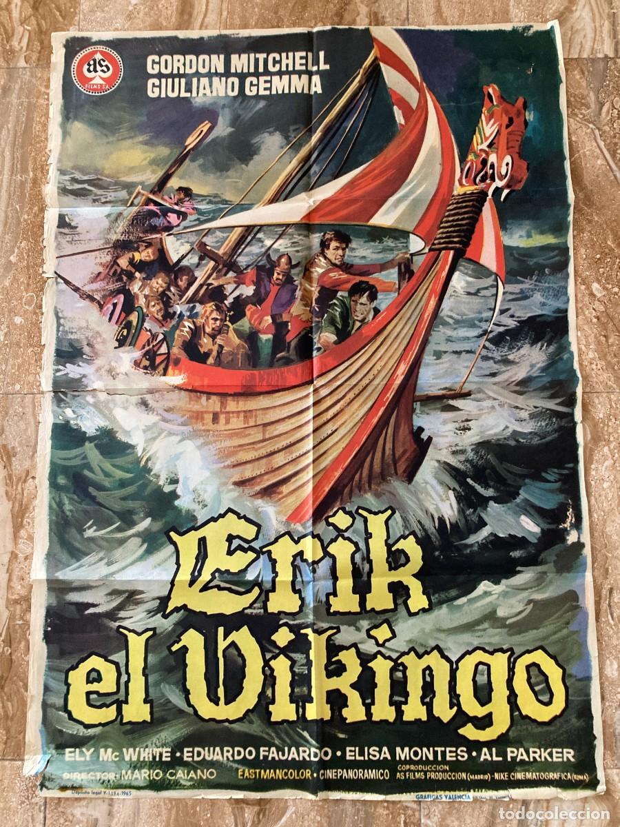 Cine: Cartel cine original ERIK EL VIKINGO (1965) 70x100 / Mario Caiano - Gordon Mitchell