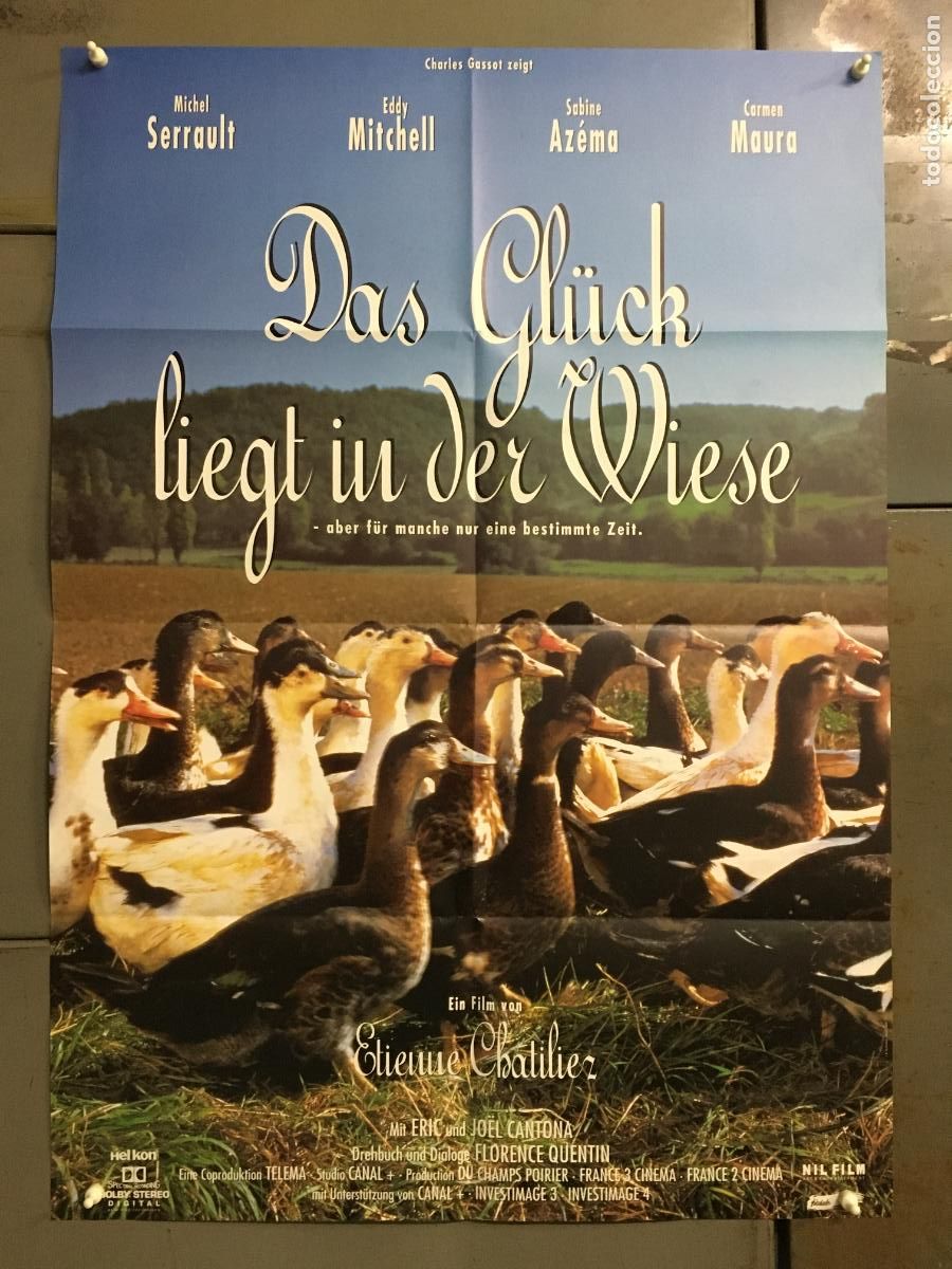 Cine: AFA15 LA ALEGRIA ESTA EN EL CAMPO MICHEL SERRAULT CARMEN MAURA POSTER ORIGINAL ALEMAN 60X84 h0