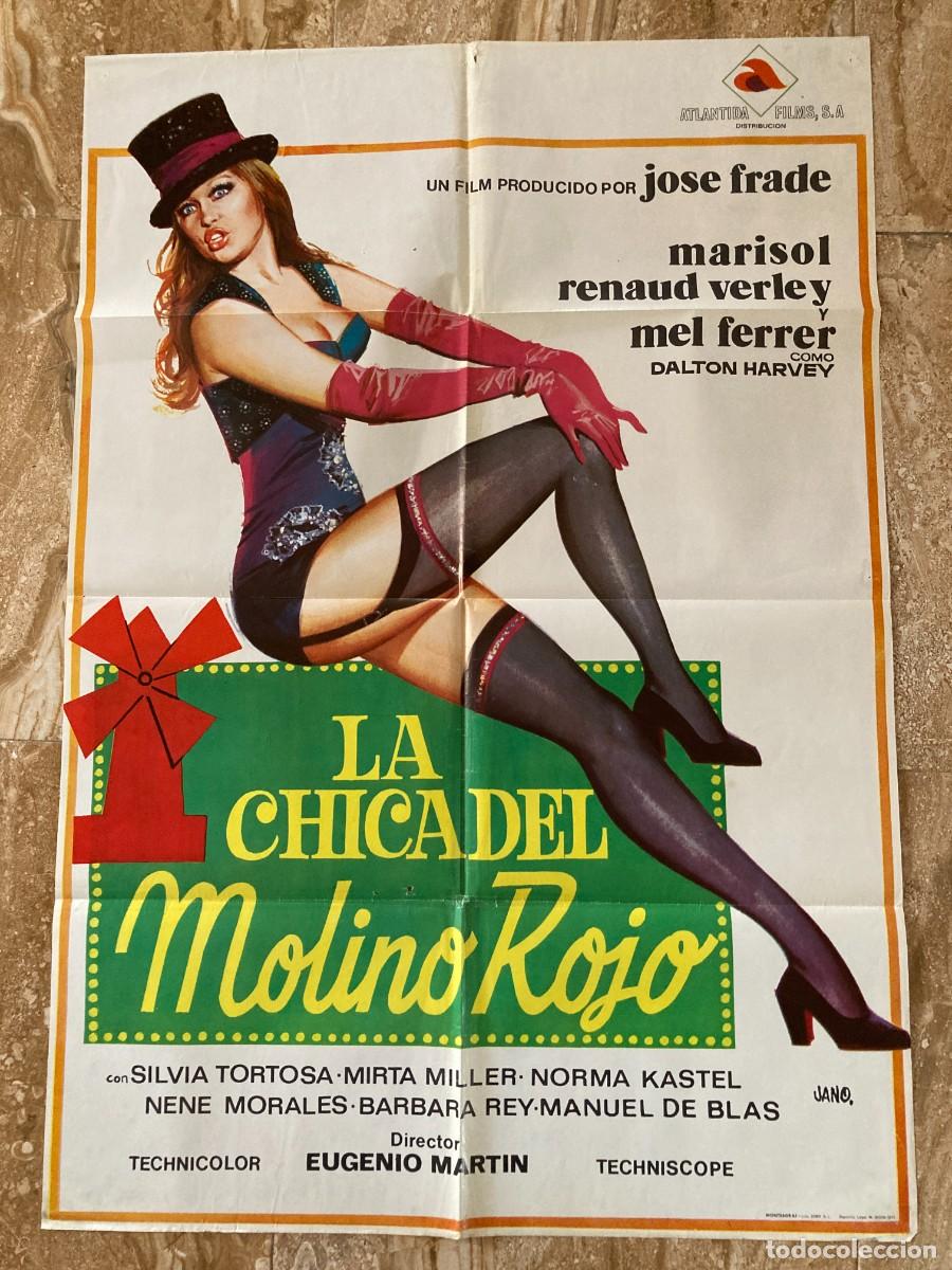 Cine: Cartel cine original LA CHICA DEL MOLINO ROJO (1973) 70x100 / Marisol / JANO