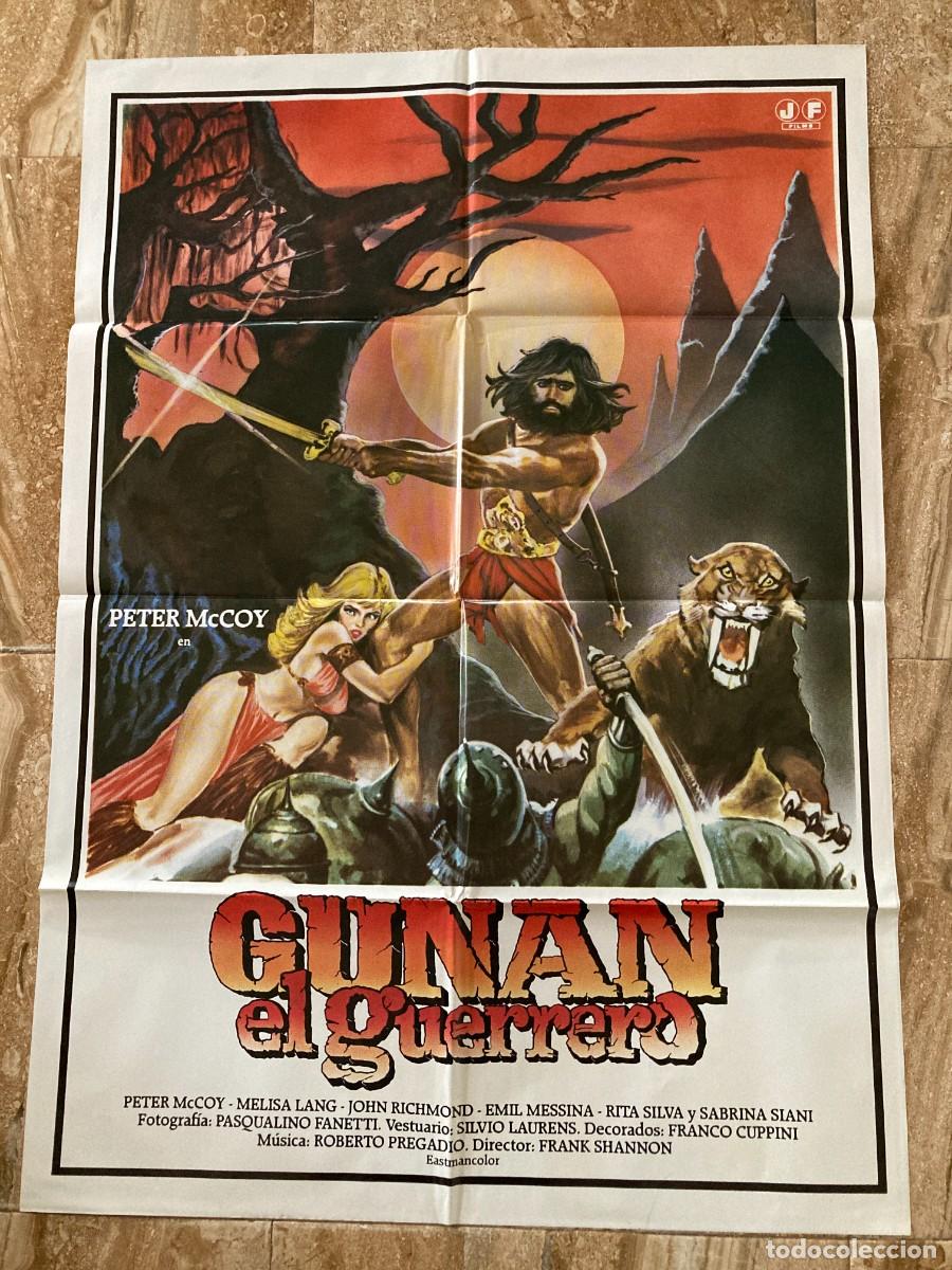 Cine: Cartel cine original GUNAN EL GUERRERO (1982) 70x100 / Franco Prosperi - Sabrina Siani