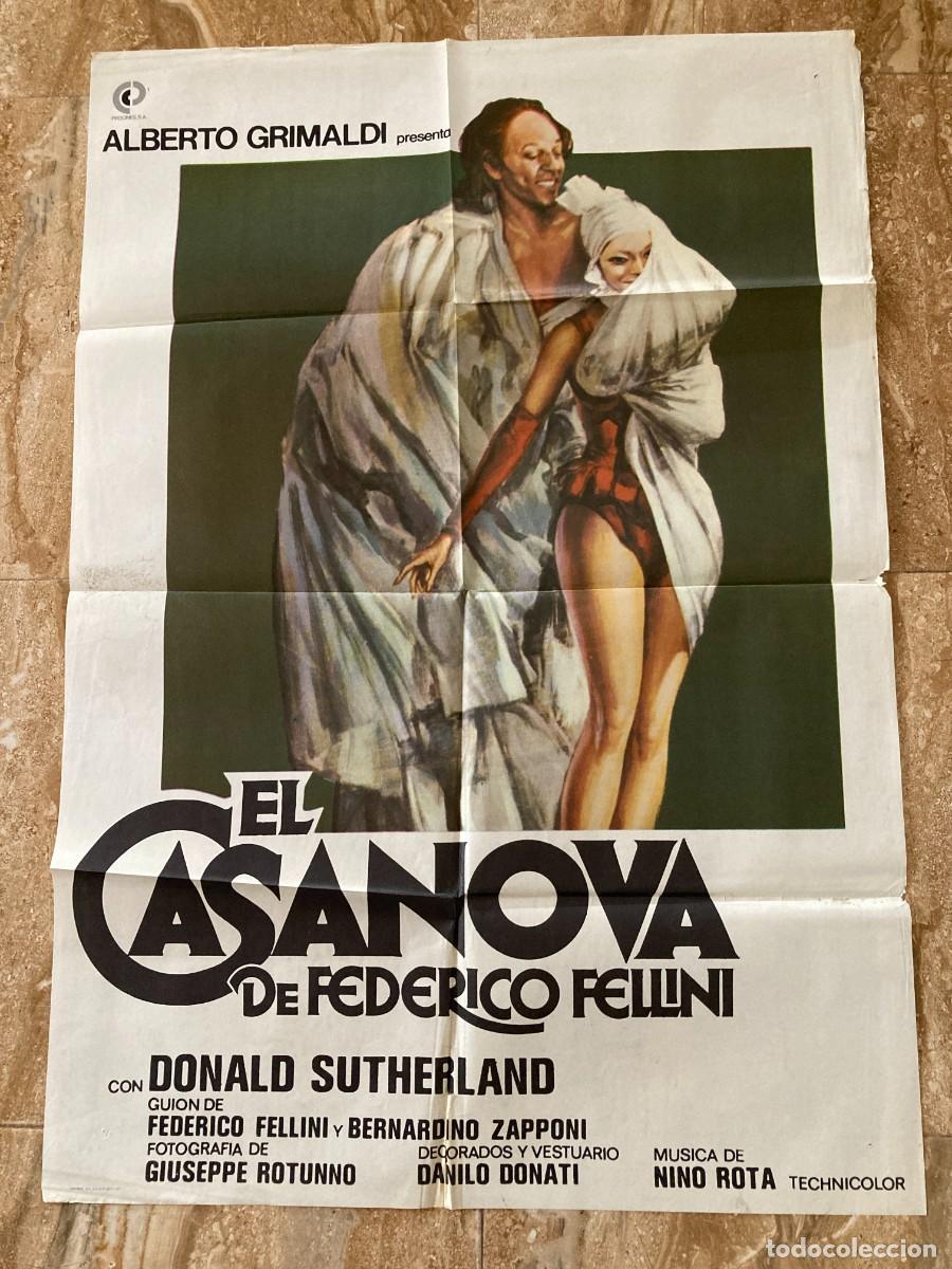 Cine: Cartel cine original EL CASANOVA (1976) 70x100 / Federico Fellini