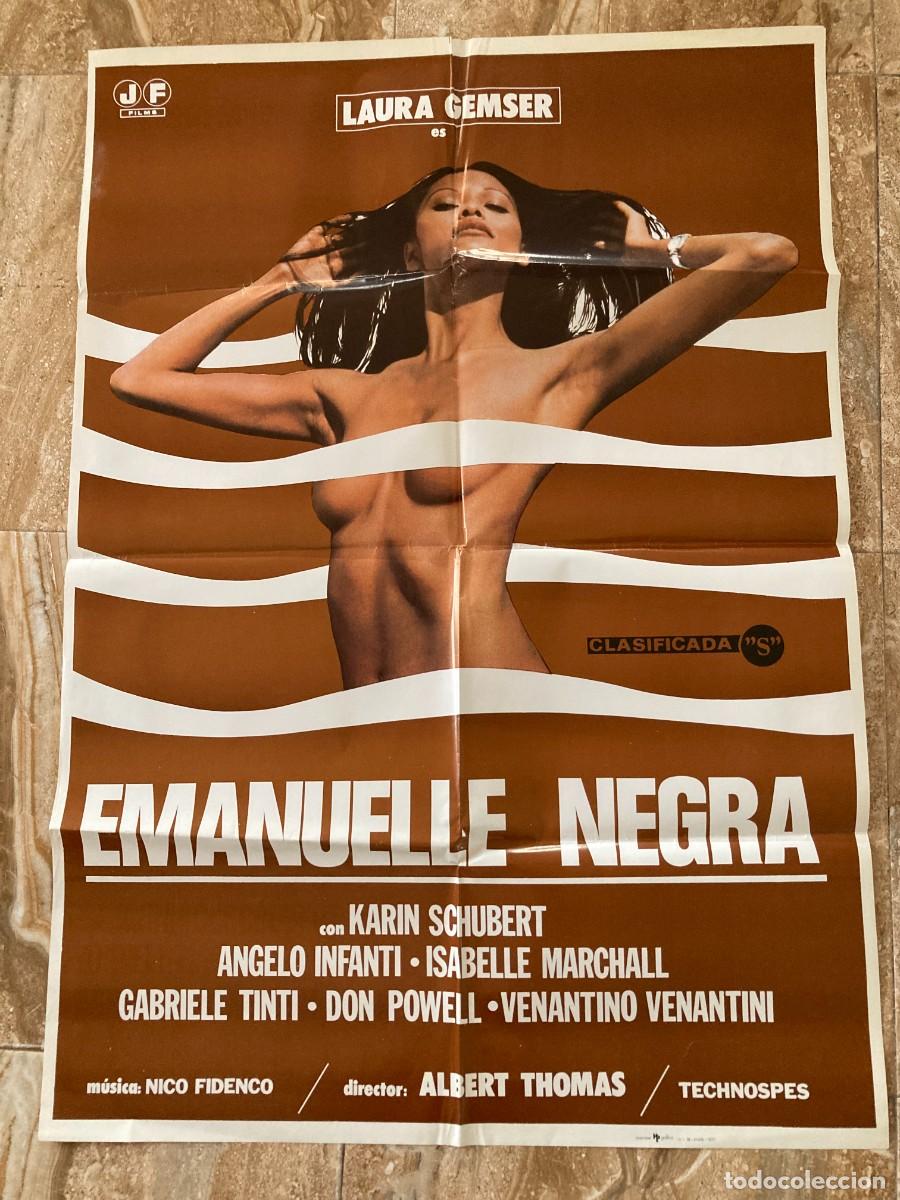Cine: Cartel cine original EMANUELLE NEGRA (1975) 70x100 / Laura Gemser