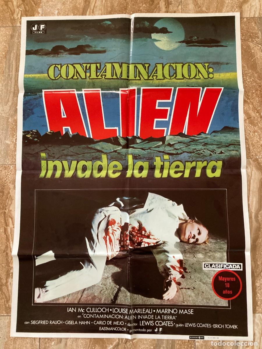 Cine: Cartel cine original CONTAMINACION : ALIEN INVADE LA TIERRA (1980) 70x100 / Luigi Cozzi