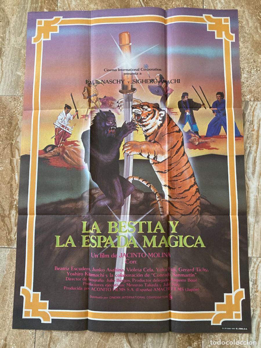 Cine: Cartel cine original LA BESTIA Y LA ESPADA MAGICA (1983) 70x100 / Paul Naschy