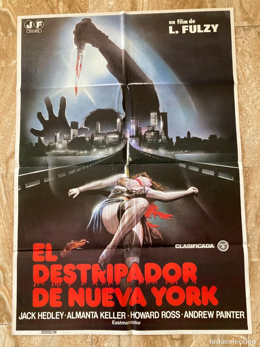 Cine: Cartel cine original EL DESTRIPADOR DE NUEVA YORK (1982) 70x100 / Lucio Fulci