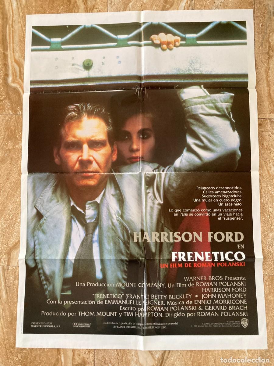 Cine: Cartel cine original FRENETICO (1988) 70x100 / Harrison Ford - Roman Polanski