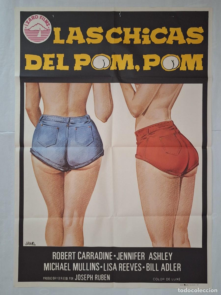 Cine: ANTIGUO CARTEL CINE LAS CHICAS DEL POM POM A&Ntilde;O 1977 JANO P-1830 RV