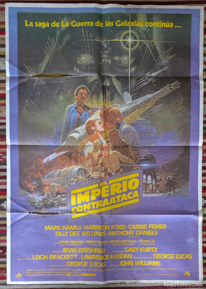 Cine: El Imperio Contraataca cartel original 1980 muy dif&iacute;cil de conseguir