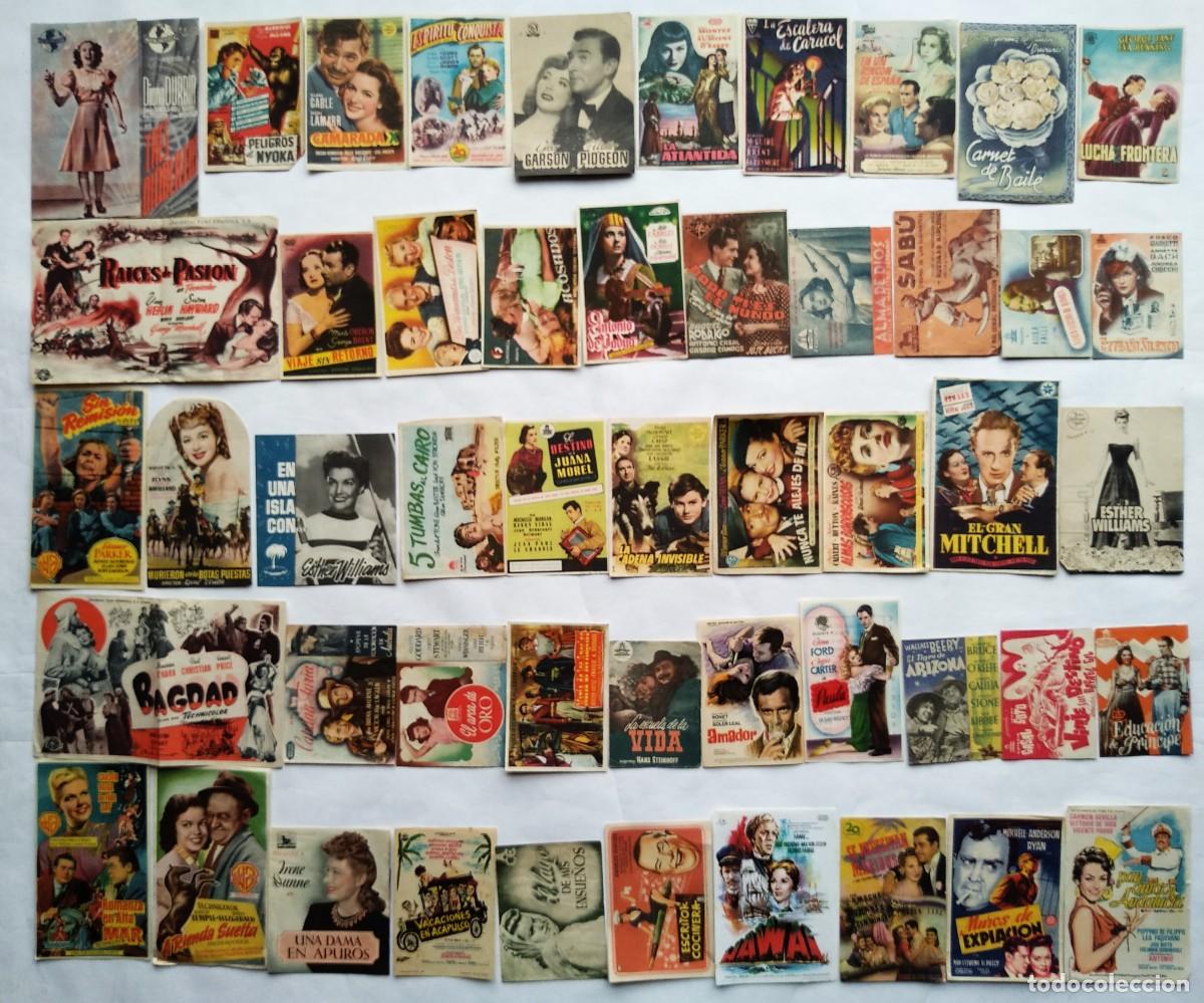 Cine: 50 PROGRAMAS VARIADOS, LOTE N&ordm; 268. (18 CON EL DORSO IMPRESO).