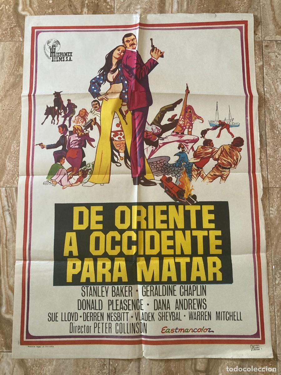 Cine: Cartel cine original DE ORIENTE A OCCIDENTE PARA MATAR (1972) 70x100 / Donald Pleasence ( MATAIX