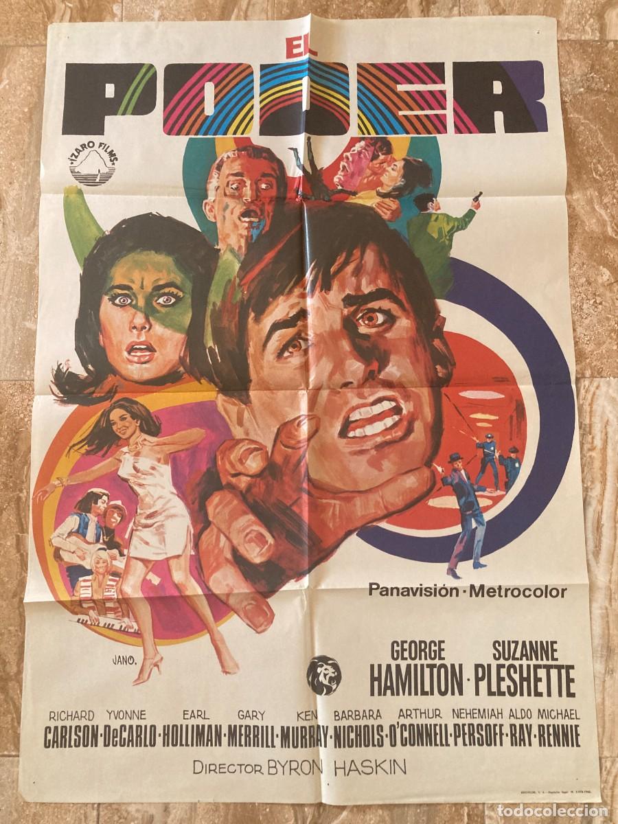 Cine: Cartel cine original EL PODER (1968) 70x100 / George Hamilton / JANO