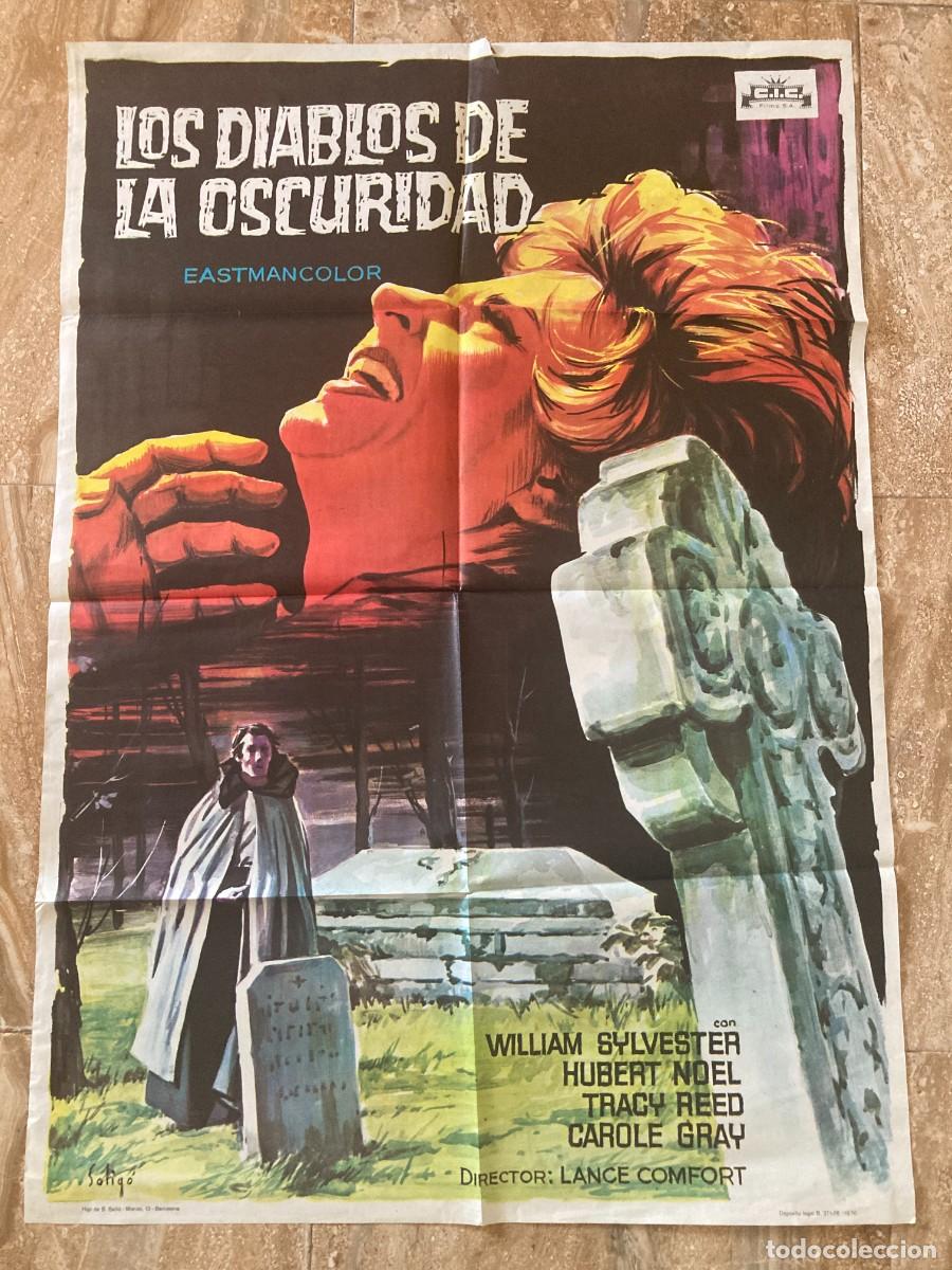 Cine: Cartel cine original LOS DIABLOS DE LA OSCURIDAD (1965) 70x100 / Lance Comfort / SOLIGO