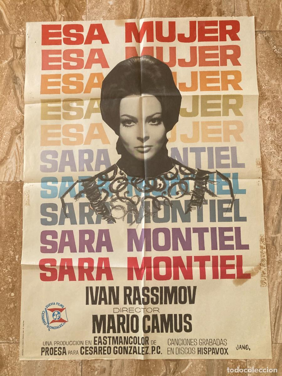 Cine: Cartel cine original ESA MUJER (1969) 50x66 / Sara Montiel - JANO