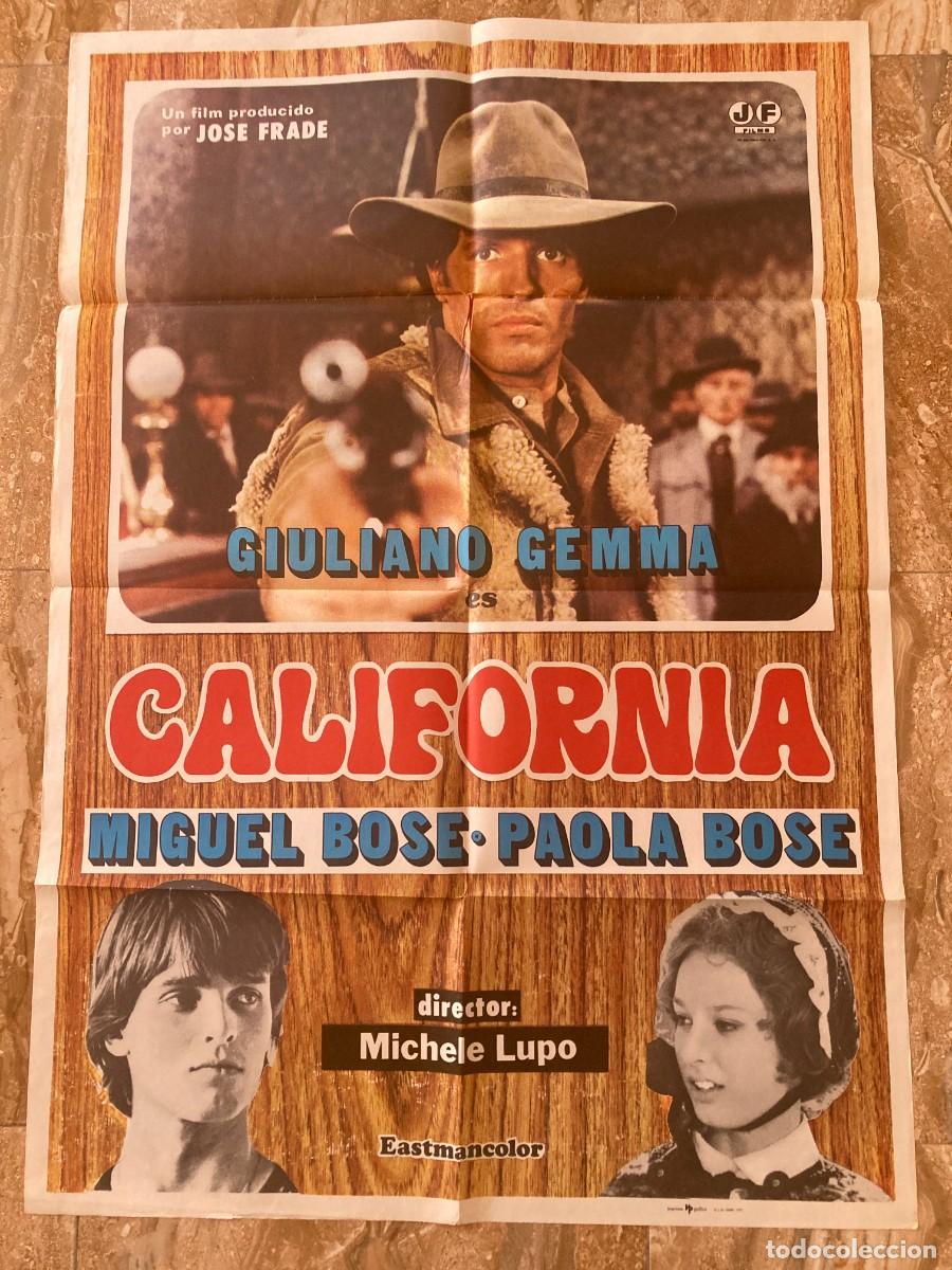 Cine: Cartel cine original CALIFORNIA (1977) 70x100 / Giuliano Gemma - Miguel Bos&eacute;