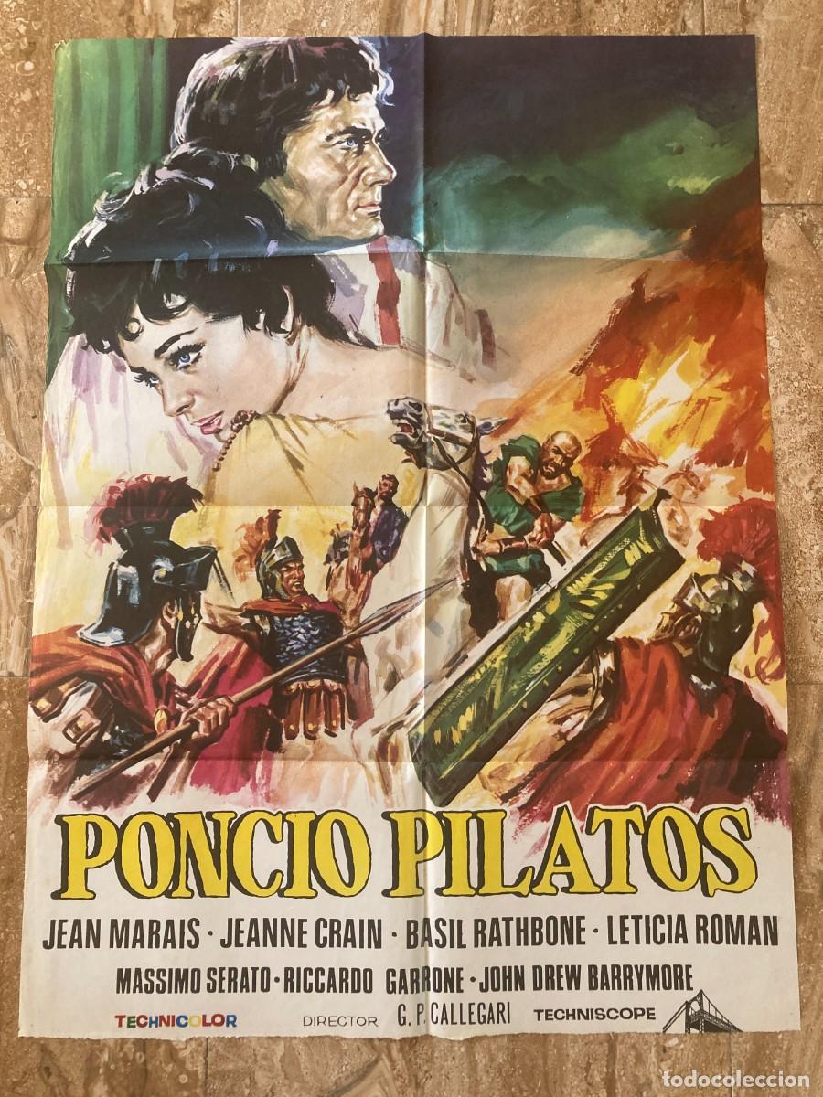 Cine: Cartel cine original PONCIO PILATOS (1962) 70x100 / Gian Paolo Callegari - Irving Rapper