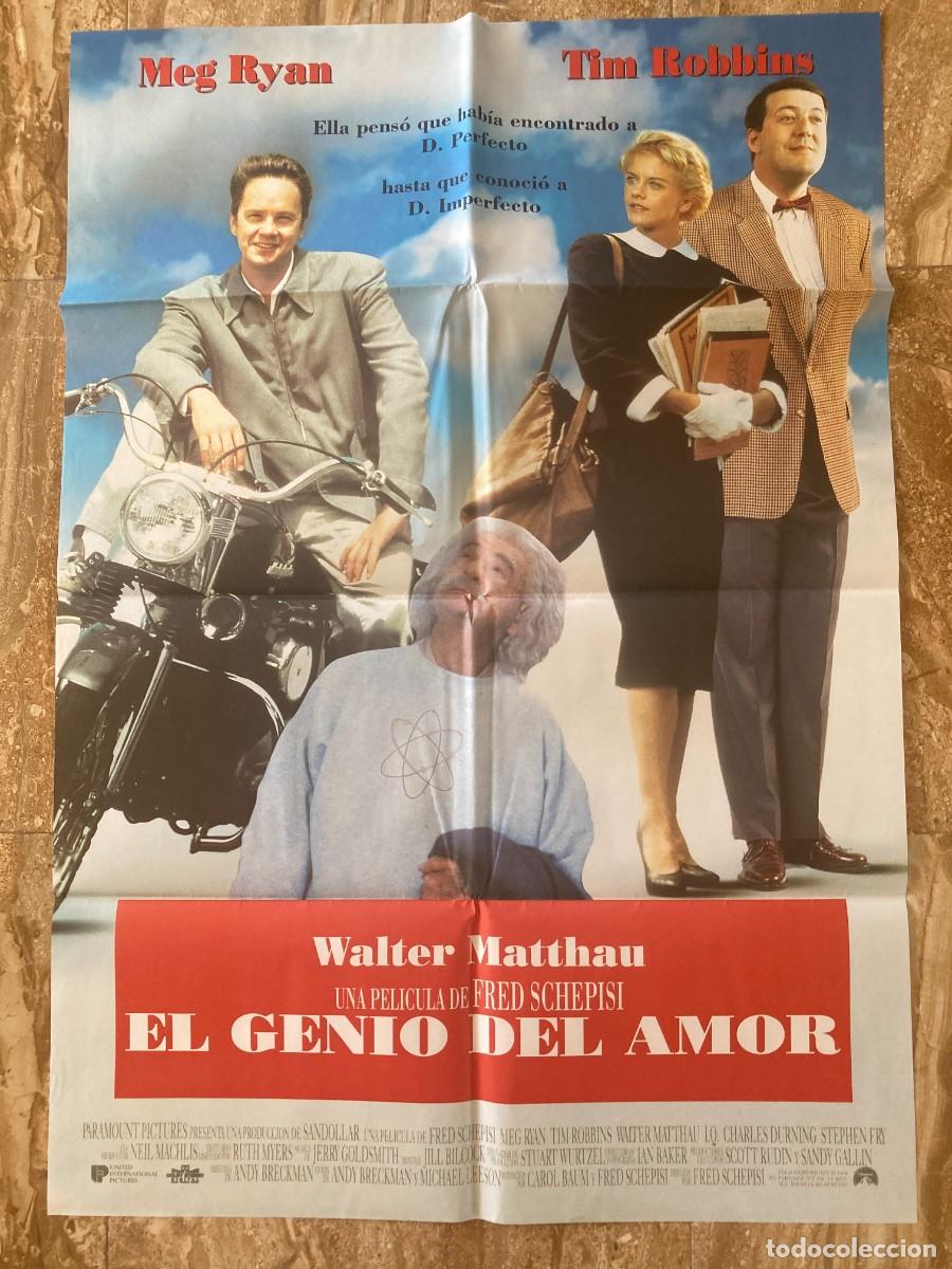 Cine: Cartel cine original EL GENIO DEL AMOR (1994) 70x100 / Tim Robbins - Meg Ryan