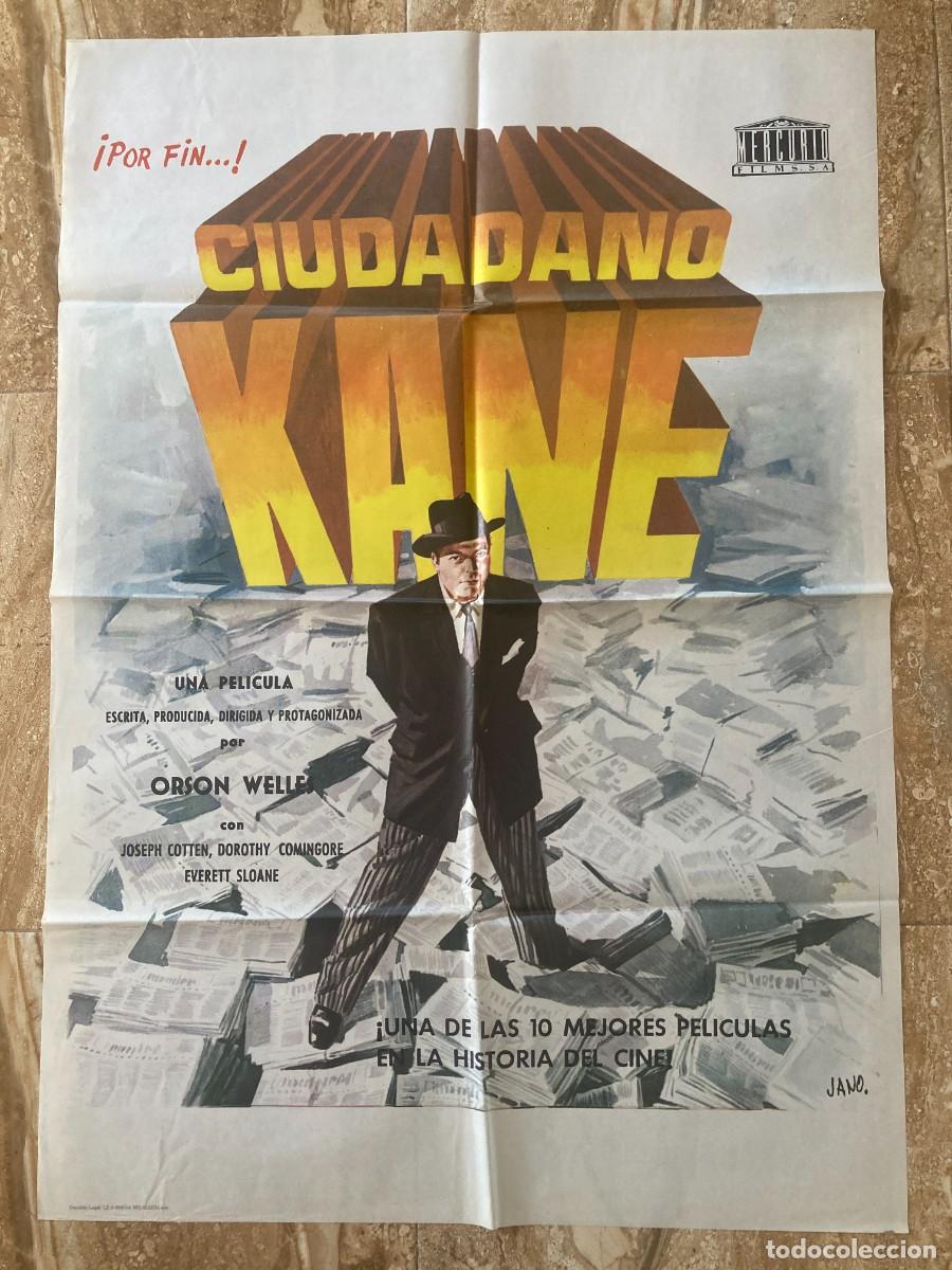 Cine: Cartel cine original CIUDADANO KANE (1941) 70x100 / Orson Welles / JANO