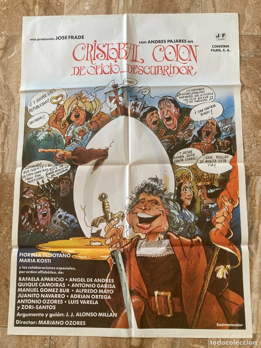 Cine: Cartel cine original CRISTOBAL COLON DE OFICIO DESCUBRIDOR (1982) 70x100 / Andr&eacute;s Pajares
