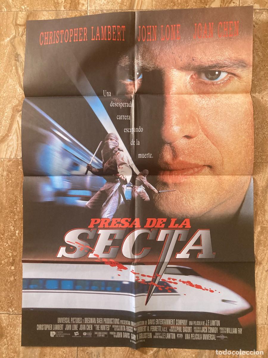 Cine: Cartel cine original PRESA DE LA SECTA (1995) 70x100 / Christopher Lambert