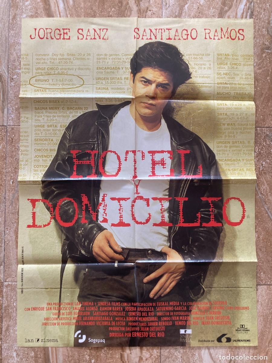 Cine: Cartel cine original HOTEL Y DOMICILIO (1995) 70x100 / Jorge Sanz - Enrique San Francisco