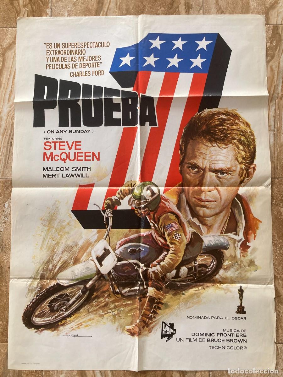 Cine: Cartel cine original PRUEBA 1 (1971) 70x100 / Steve McQueen / MAC