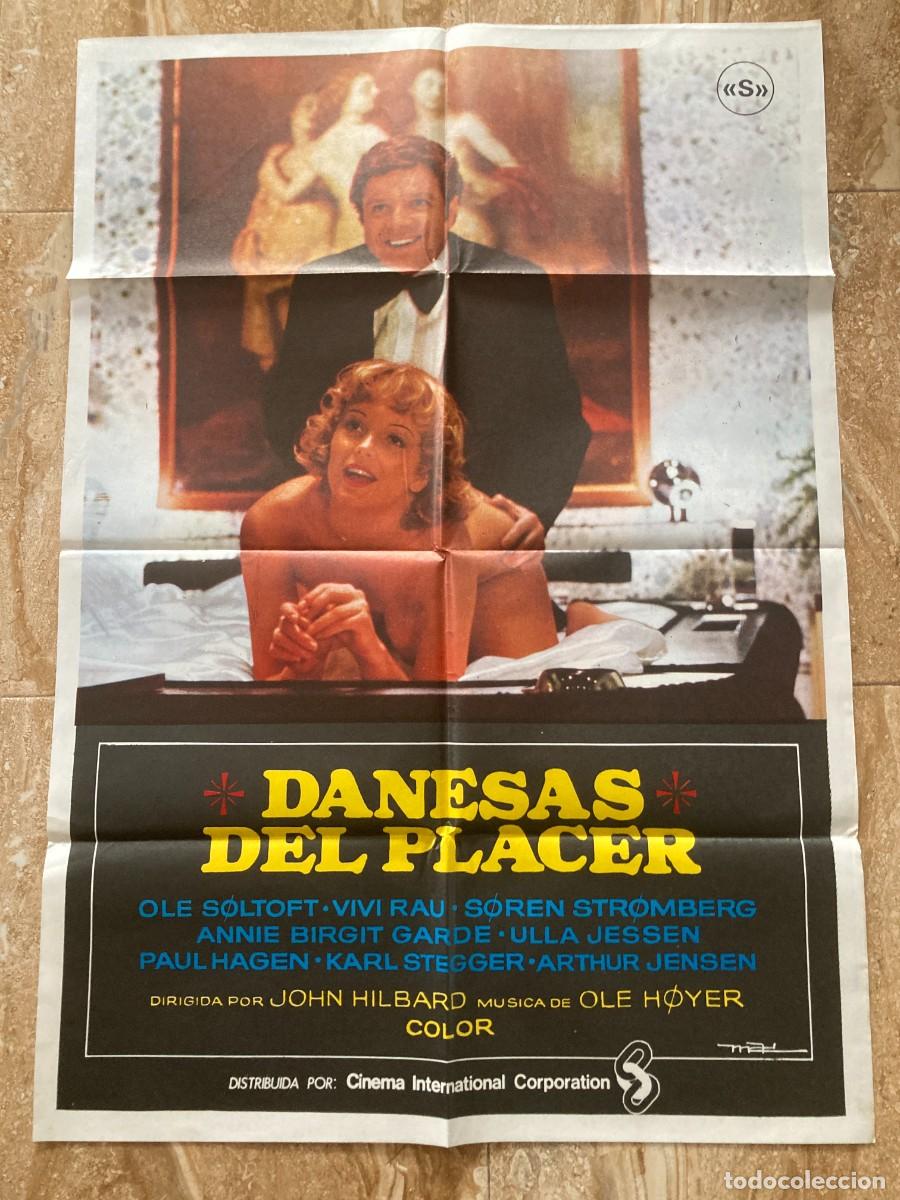 Cine: Cartel cine original DANESAS DEL PLACER (1976) 70x100 / Ole S&oslash;ltoft / MAC