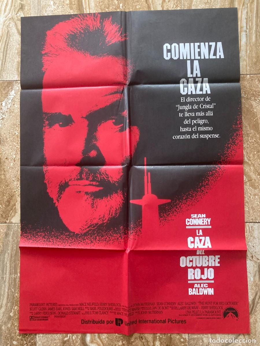 Cine: Cartel cine original LA CAZA DEL OCTUBRE ROJO (1990) 70x100 / Alec Baldwin - Sean Connery