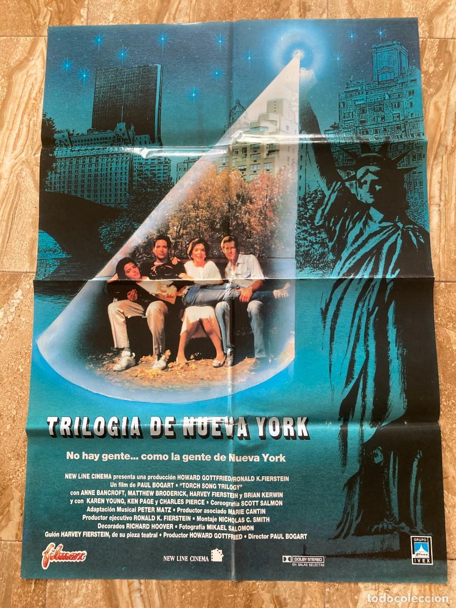 Cine: Cartel cine original TRILOGIA DE NUEVA YORK (1988) 70x100 / Anne Bancroft - Matthew Broderick