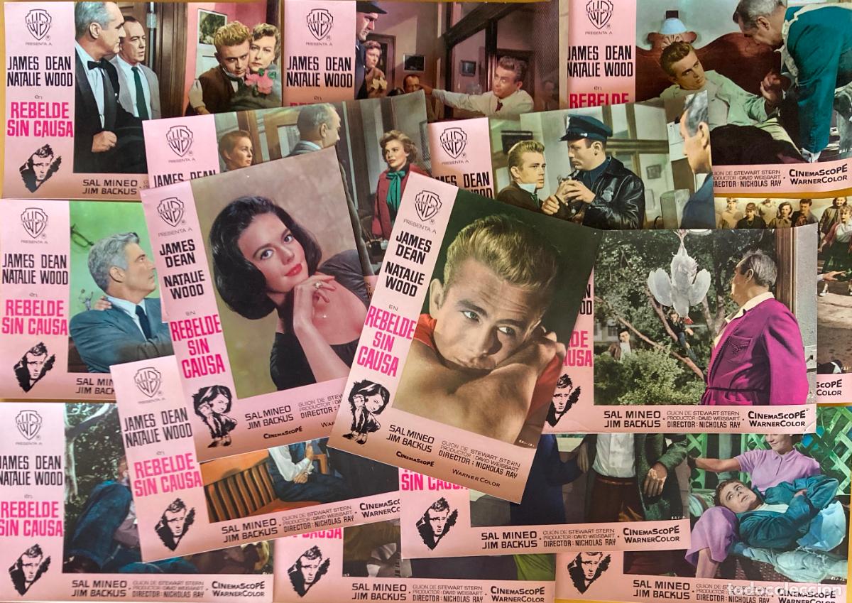 Cine: FOTOCROMOS - REBELDE SIN CAUSA, SERIE COMPLETA 16 LOBBY CARS, VER FOTOS