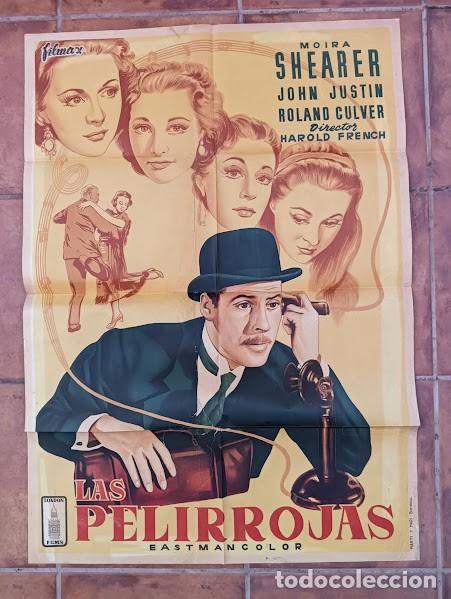 Cine: VKD 2119 LAS PELIRROJAS MOIRA SHEARER JOHN JUSTIN POSTER ORIGINAL 70X100 ESTRENO LITOGRAFIA