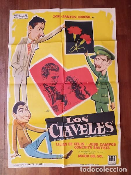 Cine: VKD 2121 LOS CLAVELES ZORI SANTOS CODESO JANO POSTER ORIGINAL 70X100 ESTRENO