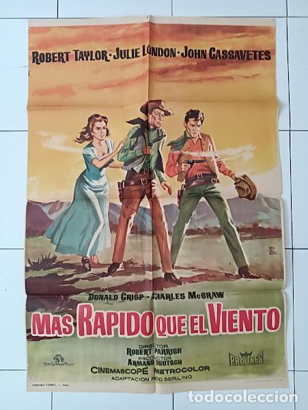 Cine: VKD 2125 MAS RAPIDO QUE EL VIENTO ROBERT TAYLOR JULIE LONDON CASSAVETES POSTER 70X100 ESTRENO